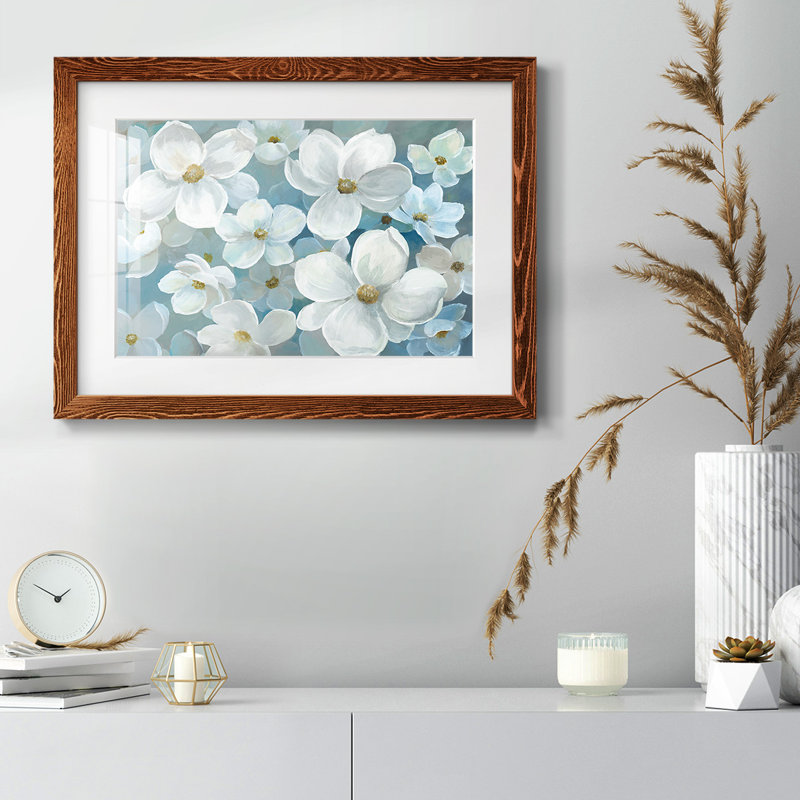 " White Expression ", 26" H x 38" W x 1.5" D, Maple Framed
