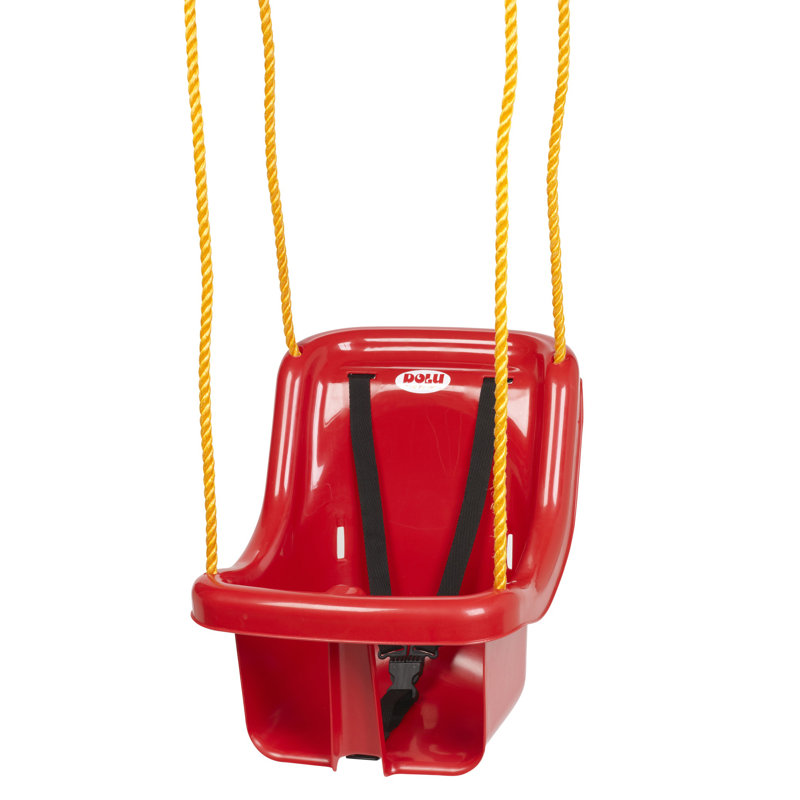 Baby Toddler Hanging Swing Chair Seat Safety Belt Harness Indoor Outdoor Garden, Red