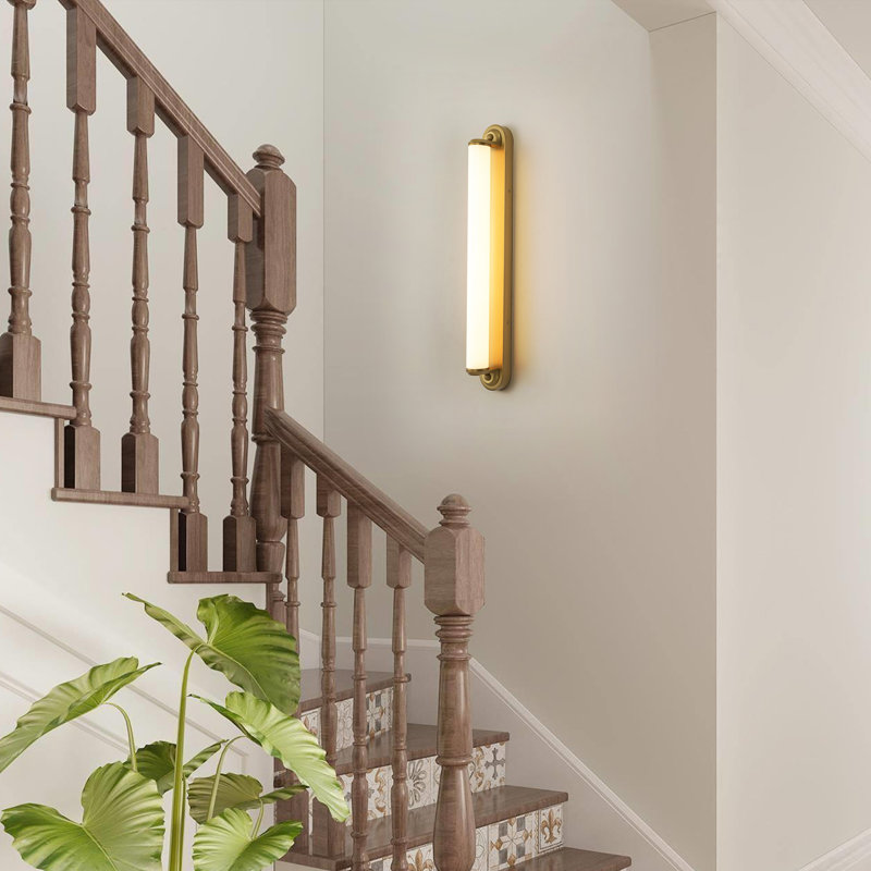 Avenlo 1-Light 24" Modern Linear LED Wall Mounted Sconce Light, Brushed Gold