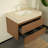 30" Wall Mounted Vanity With Travertine Sintered Stone Top &  Undermount Basin & Striped Wood Drawers, Pre-Assembled-1164838719