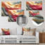 Liquide ruisseaux rose or bleu - vagues art mural salon-277798092-277798095