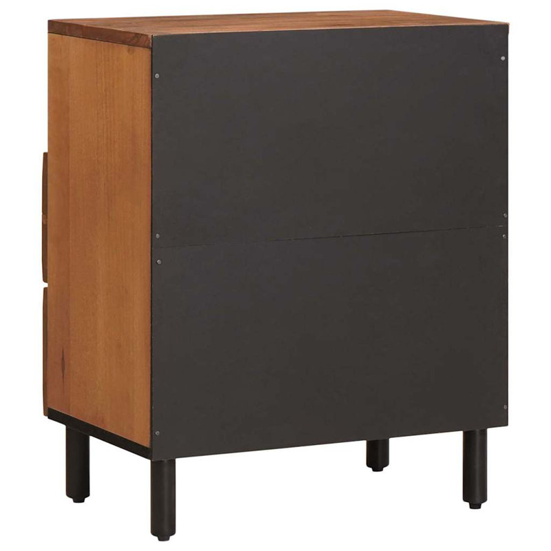 50cm W Solid Wood Bedside Table, Brown