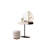 23.62"Minimalist White Compact Solid Wood Vanity Table