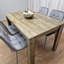 Dining Set of 4 Dining Table and 4 Velvet Chairs Dining Room Furniture-911600-18525240