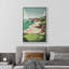 «Green Serene Seascape By The Beach Coastal Decor», reproduction d'art sur toile encadrée-108345418-108345421