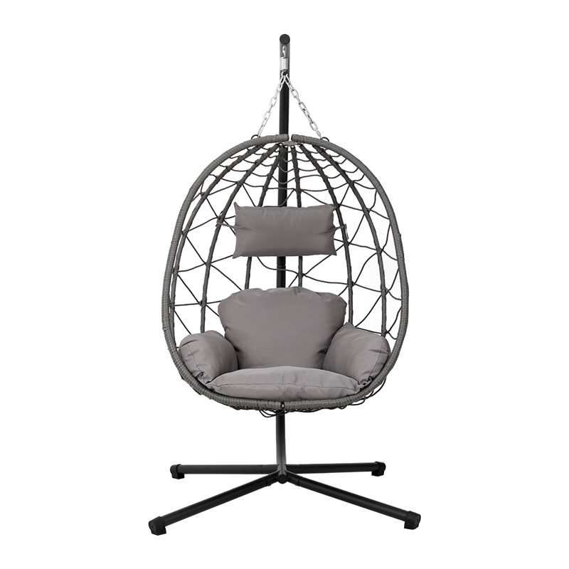 Swing Egg Chair with Stand and Cushion