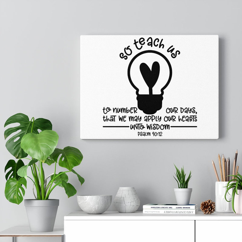 Teach Us - Wrapped Canvas Print, 28cm H x 36cm W