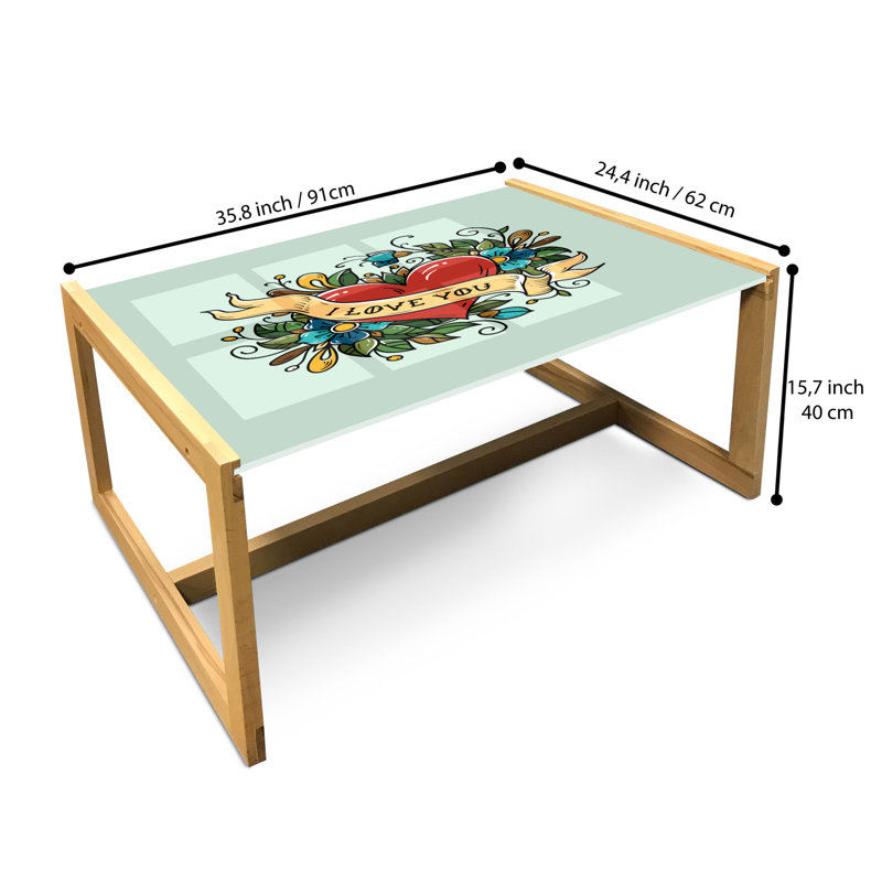 Tiara Sled Coffee Table, 40cm H x 91cm W x 62cm D