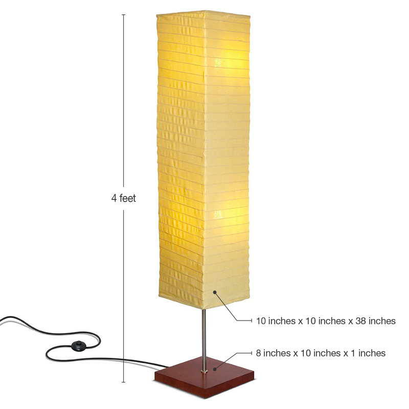 48'' Brown LED Column Floor Lamp