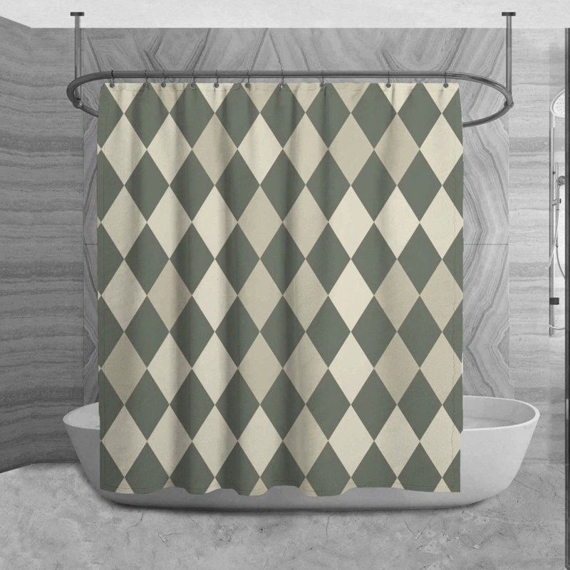 Macdowell Microfiber Shower Curtain, 73" H x 70" W