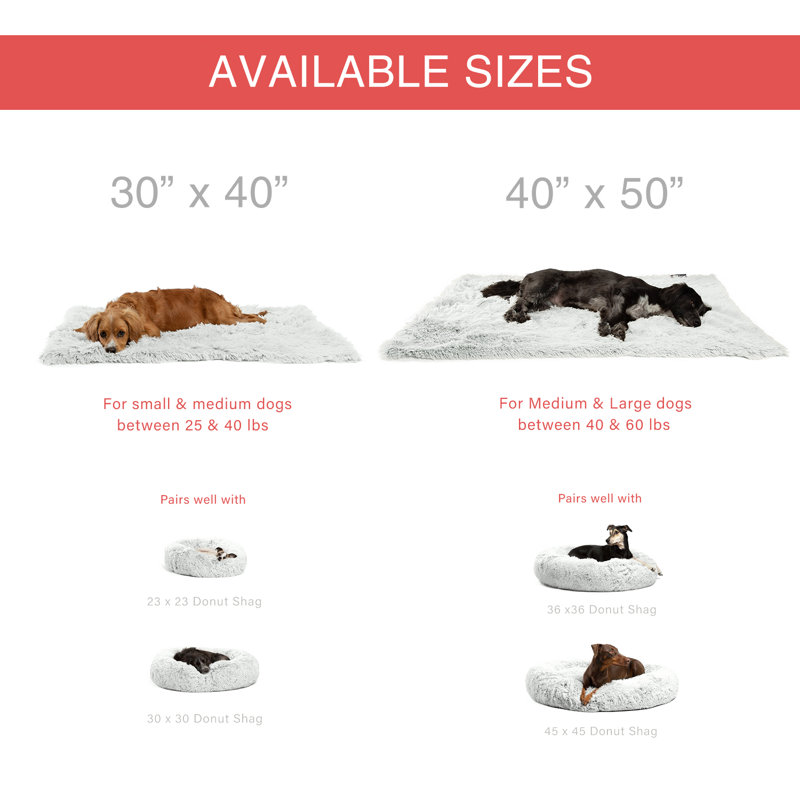 Frost Gray Faux Fur Pet Blanket 40x50