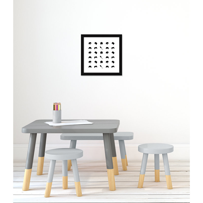Imprimé papier à motif de joueur, H 18 po x l 18 po x P 0,63 po, Cadre noir