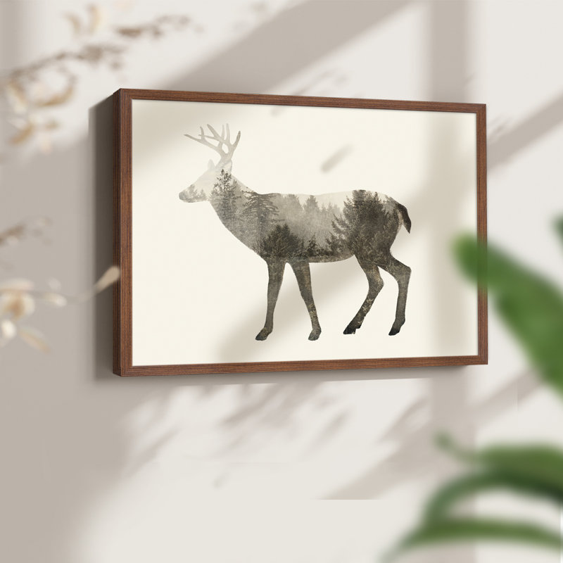 The Wilderness IV -Framed Print - Restickable, H 22 po x l 28 po, Noyer