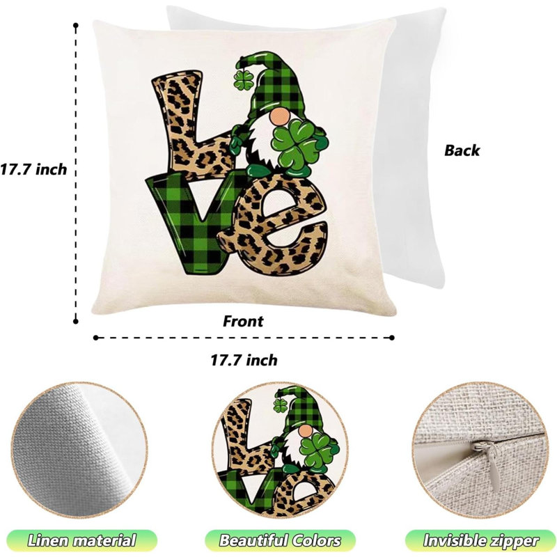 Housse de coussin réversible en lin 