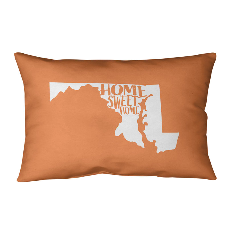 Coussin lombaire intérieur/extérieur doux pour la maison, Maryland, Orange
