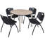 Plateau de table Kee, 4 chaises empilables-1528929530-1562182179-1562182180