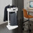 White Freestanding Sturdy Base Wooden Suit Clothes Coat Stand With Drawer