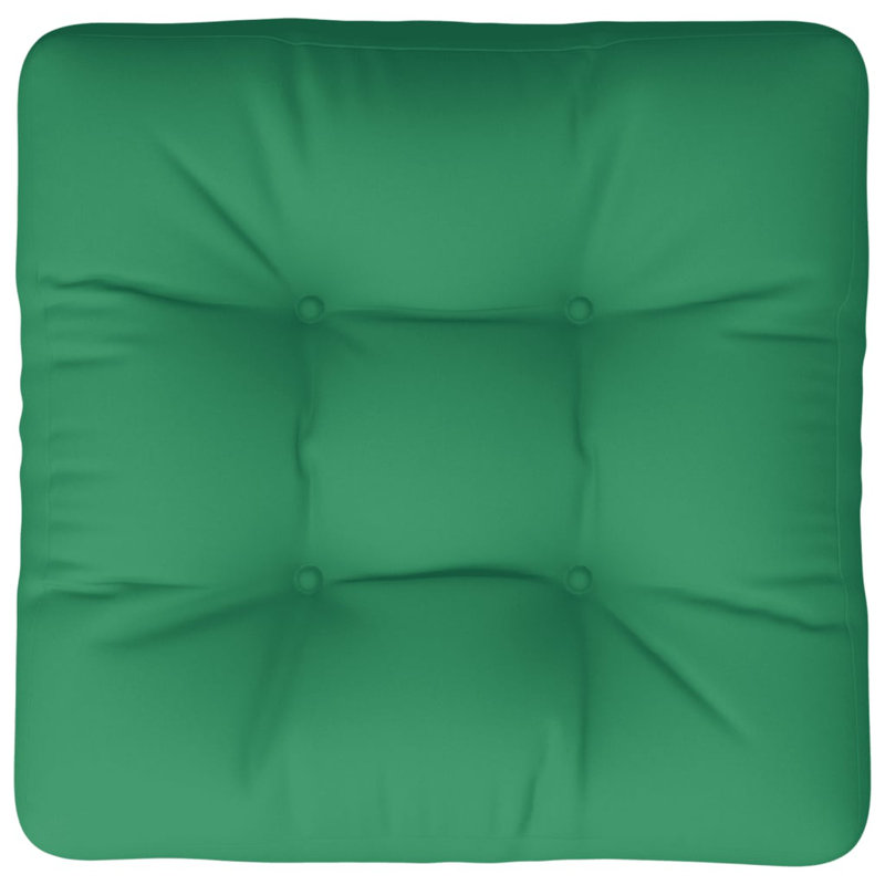 vidaXL Pallet Cushion Green 100% polyester Large, 60" H x 60" W x 4.7" D, Green