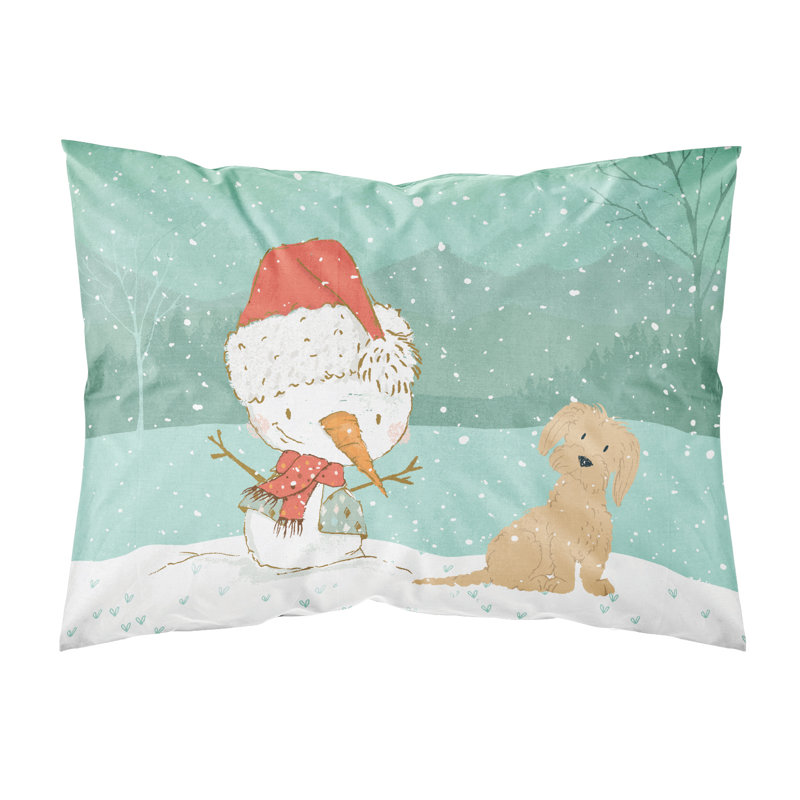 Snowman Christmas Microfiber, Brown Maltese