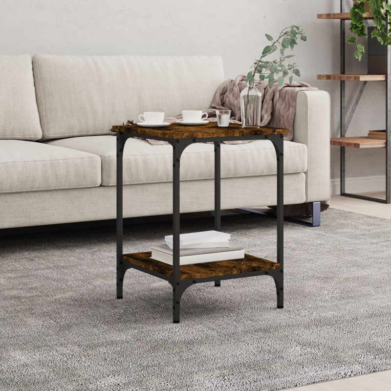 Naniouni Four Leg Coffee Table with Storage, Smoked Oak