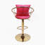 Chaise de bar en velours, plaquée or pur, conception unique (rotation de 360 degrés, hauteur réglable) convenant à la salle à manger et au bar (ensemble de 2)