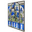 38.75" Wide X 33.5" High Iris Stained Glass Window