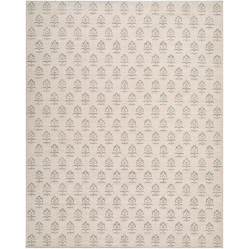 Jenni Yolo Home x Livabliss Flora Rug, Rectangle 9'2" x 12', Ivory/Sage