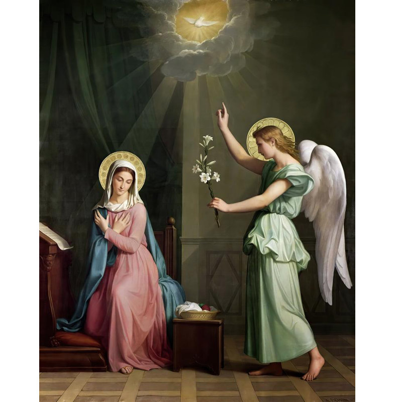 "Annonce" par Pierre-Auguste Pichon - Art sur toile tendue avec châssis, H 24 po x l 17 po