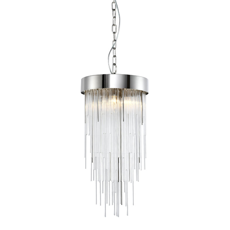 Lustre à 4 lumières Conyantham, Nickel poli