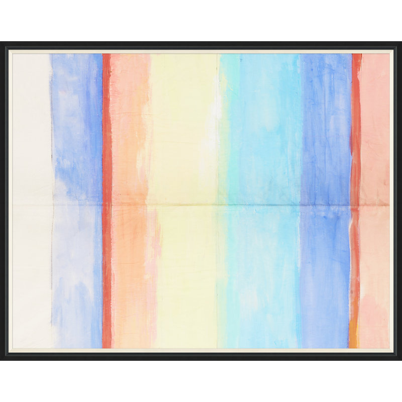 Couleurs Melangee 1 Print by Paule Marrot, 43" H x 54" W x 1.25" D, Black Framed