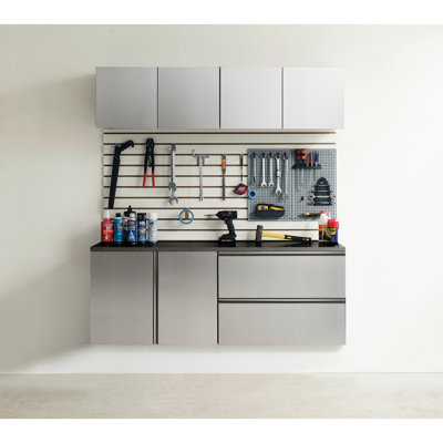 Series Garage Cabinet - 64 In. X 72 20 In., Wall Mounted, Extra Storage, Scratch And Heat , Modern Look Stain