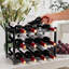 12 Bottle Wine Bottle Rack Black
