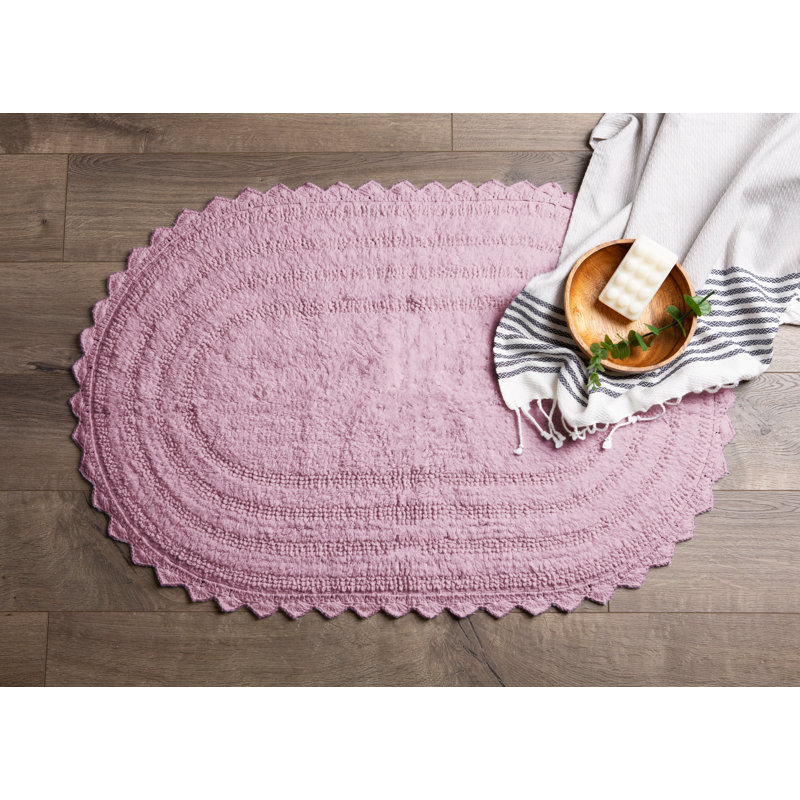 Lisk Bath Rug, 21" W x 34" L, Mauve
