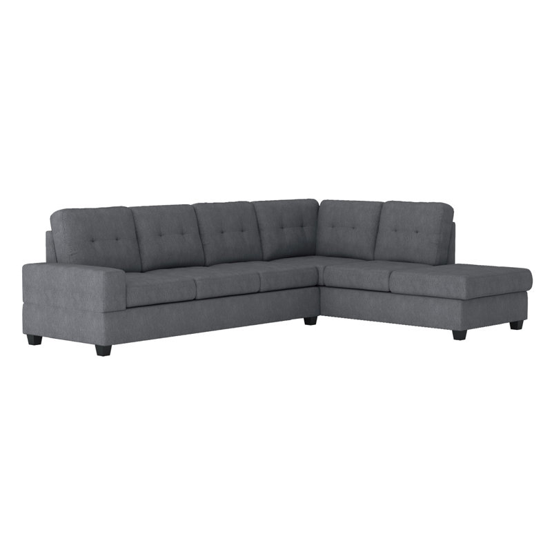 Canapé modulaire réversible 2 pièces Modern Canapé, Gris foncé