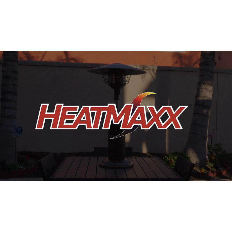 Bronze and Silver Tabletop Propane Patio Heater with Emergency Shut Off