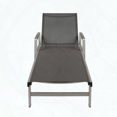 Oaxton Chaise Lounge with Aluminum Frame and Mesh Seating