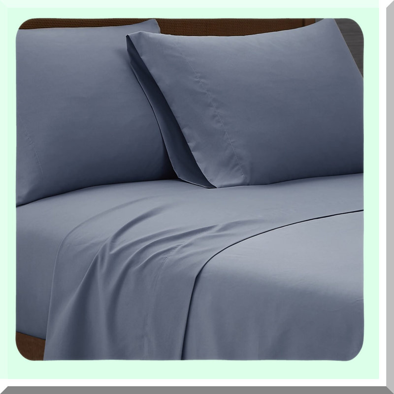 Luxury Soft Microfiber Sheet Set - 6 Piece Solid Bedding Bundle with Pillowcases - Garment Washed for Ultimate Comfort and Durability