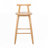 Grove Indoor Rubberwood Barstool with Cross-Bar Backrest, Natural Finish, Set of 2