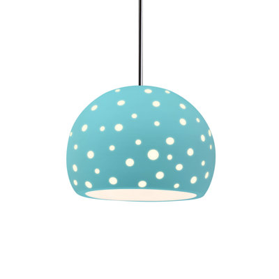 Luminaire suspendu sphère 1 lumière perforée - piscine réfléchissante - bronze foncé - l 12,25 po x H 9,25 po - ampoule remplaçable - tige rigide