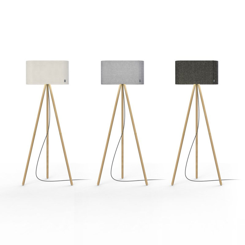 Belmont Tripod Floor Lamp, Black, Oak