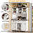 68" Kitchen Pantry With Microwave Shelf