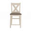Ensemble de 2 chaises de comptoir avec dossier en X