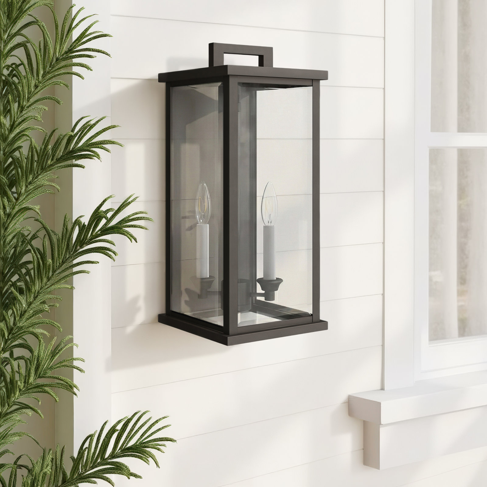 Nouri 2 Light Outdoor Wall Light, 18.25" H x 7.75" W x 8.25" D