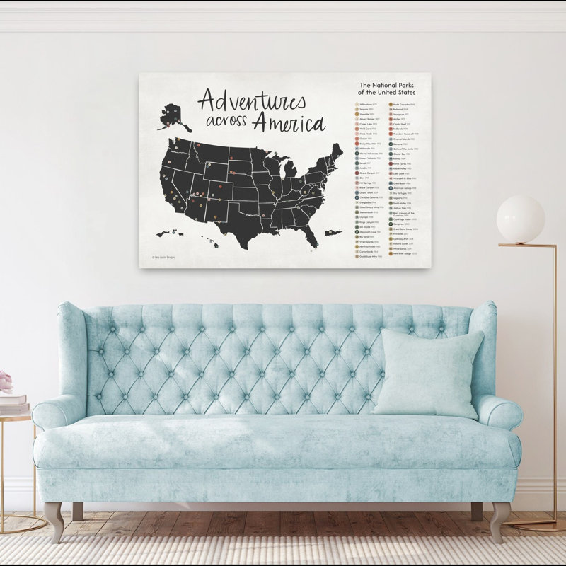 Adventures Across America, art contemporain, H 40 po x l 60 po