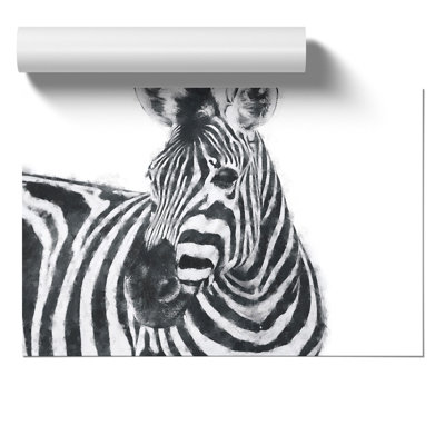 Zebra Painting - Frameless Print