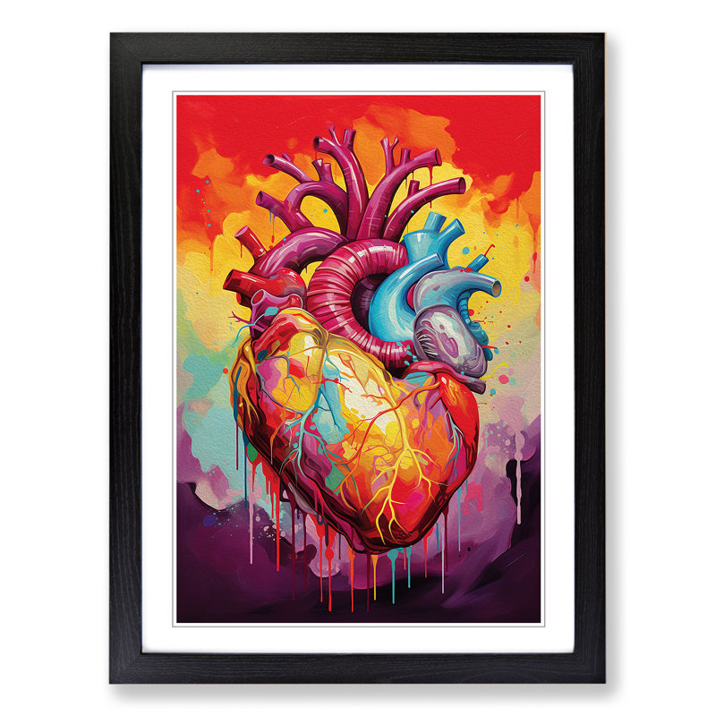 Single Picture Frame Print on Wood, 34cm H x 25cm W, Black Framed