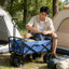 Chariot de plage pliable, bleu