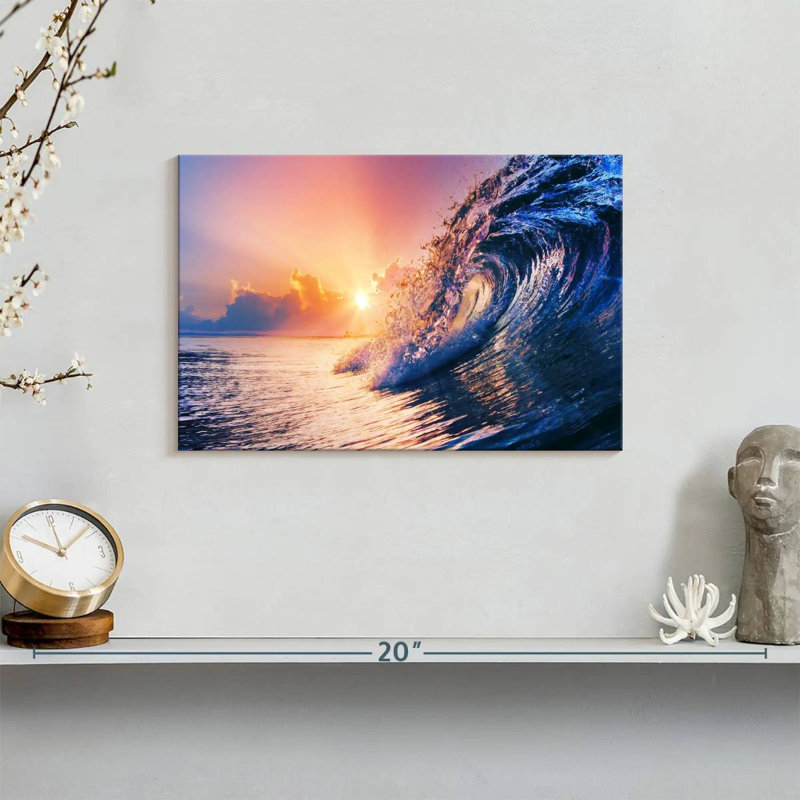 Gillard Sundown Ocean Wave, 8" H x 12" W