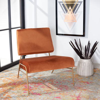 Chaise d'appoint en velours 26,63 cm de large Metrodora
