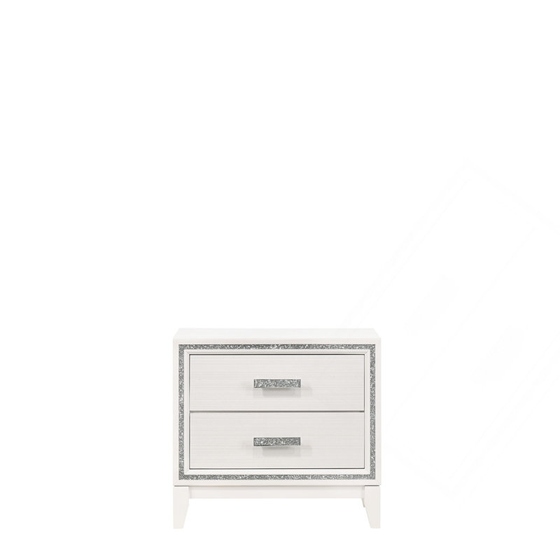 Table de chevet Haiden, Blanc